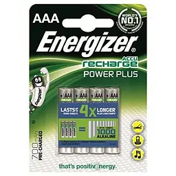 Акумулятори Energizer Recharge Power Plus AAA/HR03 LSD Ni-MH 700 mAh BL 4 шт. (ENR PP RECH 700)
