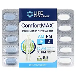 Комфорт макс, ComfortMax, подвійна дія для підтримки нервової системи, для ранку та Life Extension vit0001685