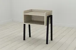 Тумба модульна Ferrum-decor Джузі 540x450x320 метал Чорний ДСП Сонома 16 мм (FRD-102971)