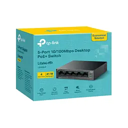 Комутатор LS105LP 5xFE (4xPoE), 41 Вт TP-Link teh0018258 - мініатюра 9