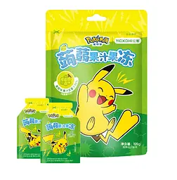 Желейні цукерки Pokemon Konjac Juice Jelly Green Grape Gummy 120г - мініатюра 2