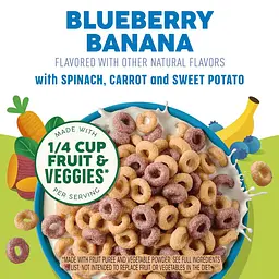 Сухий сніданок Cheerios Veggie Blends Family Size зі смаком чорниці та банана 510г (BBD 06.09.2025) - мініатюра 2
