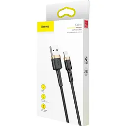 Кабель Baseus Cafule USB-A to Lightning 2m Black/Gold (CALKLF-CV1) [169521] - мініатюра 8