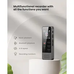 Цифровий bluetooth диктофон ZOOAOXO V200 64 ГБ чорний - мініатюра 2