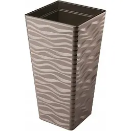 Горщик для квітів Form-Plastic Sahara slim квадро-30 33 л коричневий (3950-068)