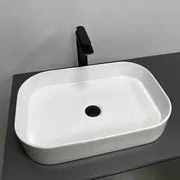 Умивальник VBI Vestone 55 white накладний VBI-017001, Білий - мініатюра 3