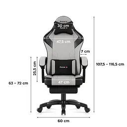 Комп'ютерне крісло Huzaro Force 3.7 Grey тканина - мініатюра 8