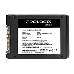 Накопичувач SSD ProLogix Sata 2.5 240GB S320 TLC 250 256 (PRO240GS320) - мініатюра 3