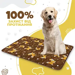 Багаторазова пелюшка для собак Pelushka Corgi Play 100х120 см - мініатюра 3