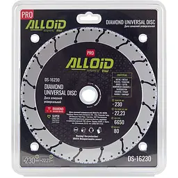Диск алмазний Alloid Building Tools універсальний 230 мм (DS-16230) - мініатюра 4