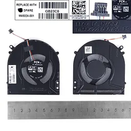 Вентилятор для HP Pavilion X360 14-DY 14M-DY TPN-W146 series, (M45024-001, FCN FN9V DFS5K22B056736) - мініатюра 3