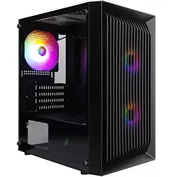 Корпус 1stPlayer BS-2-BK-3F1, чорний, без БЖ, Mini Tower, Micro ATX / Mini ITX, 1xUSB 3.0 / 2xUSB 2.0, макс. CPU - 155 мм / VGA -