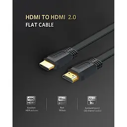 Кабель Ugreen ED015 HDMI to HDMI V2.0 4K 1.5m Black (50819) [158348] - мініатюра 4