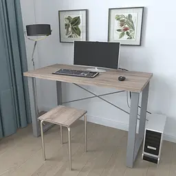 Письмовий стіл Ferrum-decor Драйв 750x1000x700 Сірий метал ДСП Дуб Сонома Трюфель 32 мм (FRD-103370)