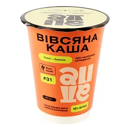 Каша миттєвого приготування Alive вівсяна томат базилік 60 г - мініатюра 2
