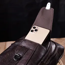 Зручна чоловіча сумка через плече з натуральної шкіри Vintage 21306 коричнева - мініатюра 10