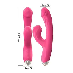 Вібратор з 20 режимами стимуляції клітора і точки G USB 21,3 см Чорний - мініатюра 3