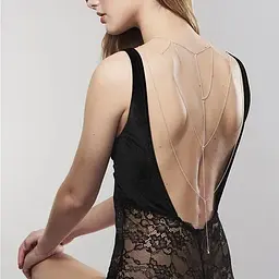 Ланцюжок для спини Bijoux Indiscrets Magnifique Back and CLeavage Chain - Silver - мініатюра 6