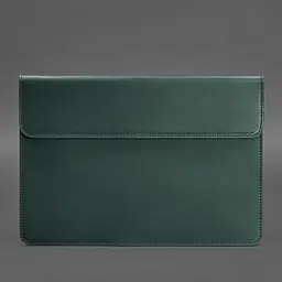 Шкіряний чохол-конверт BlankNote на магнітах для MacBook 13 Зелений Crazy Horse - мініатюра 4