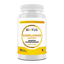 Лецитин подсолнечный, Lecithin Sunflower, 2200 мг, 60 капсул Biotus vit0001358