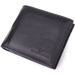 Шкіряне чоловіче портмоне із затискачем ST Leather 22481 чорний