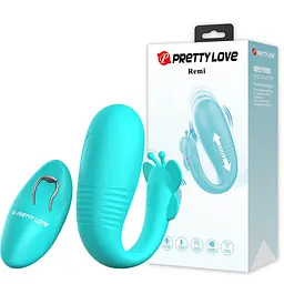 Вібратор для пар Pretty Love Remi 9.6 см бірюзовий - мініатюра 8