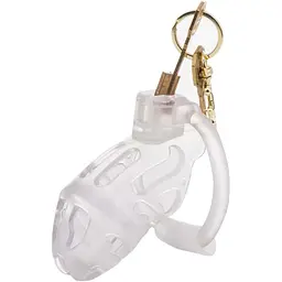 Клітка для пеніса Lockink Sevanda Plastic Penis Chastity Cage - Transparent - мініатюра 3