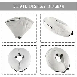 Захисний надувний нашийник для собак Derby Protective Inflatable Dog Cone Collar Grey (фастекс), M - мініатюра 4