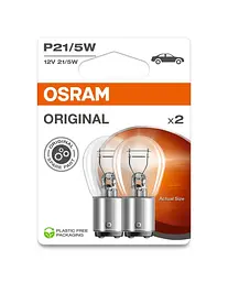 Комплект вказівних ламп розжарювання OSRAM 7528-2BL P21/5W 12V BAY15d Blister (2 шт) - мініатюра 2
