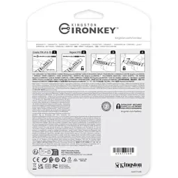 USB флеш накопичувач Kingston 128GB IronKey Keypad 200 Type-C Encrypted Blue USB 3.2 (IKKP200C/128GB) - мініатюра 7