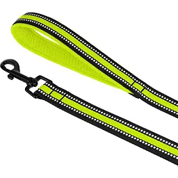 Повідець для собак BronzeDog Mesh, розмір М, 200х2 см, лимонний - мініатюра 4