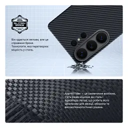 Чохол ArmorStandart BlackIcon Aramid Twill MagCase для Samsung S26 Ultra Black - мініатюра 4