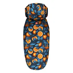 Дощовик-накидка з капюшоном для собак WAUDOG Clothes, малюнок "Апельсини", А 23-26 см, B 30-36 см, С 15-20 см - мініатюра 3