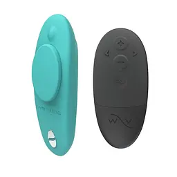 Смарт-вібратор у трусики We-Vibe Moxie+ Aqua, оновлений пульт ДК - мініатюра 1