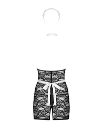 Еротичний костюм покоївки Obsessive Servgirl costume S/M, халат, стрінги, фартух, обруч - мініатюра 4