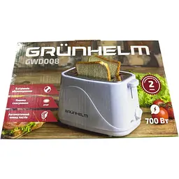 Тостер Grunhelm GWD008 на 6 ступенів прожарювання 700 Вт - мініатюра 8