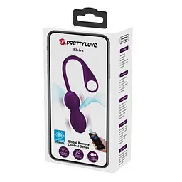Вагінальні кульки Pretty love Elvira dark Purple, 12 vibration functions Mobile APP Long-distance Co PRETTY LOVE BI-210212HP-2 100022 - мініатюра 2