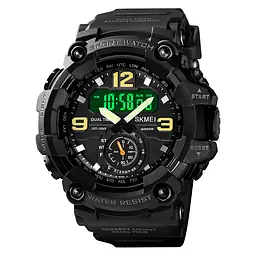 Наручний годинник чоловічий 1637BK Black. Skmei acs0030659 - мініатюра 2