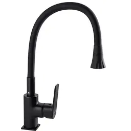 Змішувач для кухні Globus Lux Bonn GLB-0203SA-BB-B01 Чорний матовий - мініатюра 2