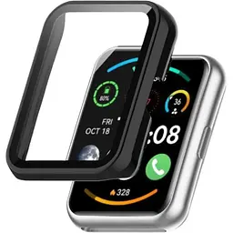 Чохол-накладка DK Пластик Gloss Скло Full Cover для Huawei Watch Fit 2 (black)