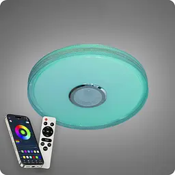 Люстра світлодіодна 517 Dlight RGB з пультом і колонкою 70Вт Білий (02177) - мініатюра 4