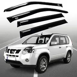 Дефлектори вікон ветровики Nissan X-Trail (T31) 2007-2014 Скотч 3M Voron Glass (VN11007)