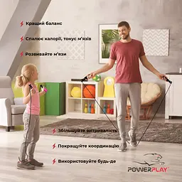 Скакалка швидкісна з обтяжувачем PowerPlay 3 м fit0011378 - мініатюра 3