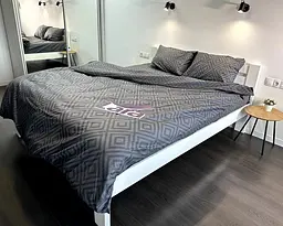 Постільна білизна LARA бязь d11248e160 з простирадлом на резинці 160х200х25 Ромб Graphite євро 200х220 см - мініатюра 3
