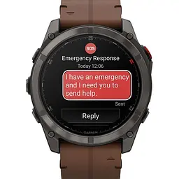 Смарт-годинник Garmin Fenix 8 Pro AMOLED Sapphire 51 мм Carbon Gray DLC Titanium with Chestnut Leather Band 010-03199-40 [145033] - мініатюра 2