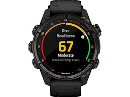 Спортивний годинник Garmin Descent Mk3i – 43 mm Carbon Gray DLC Titanium w. Black Silicone Band (010-02753-10/11) - мініатюра 8