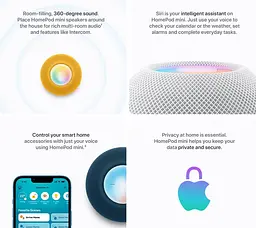 Розумна колонка Apple HomePod Mini Blue (MJ2C3) [61450] - мініатюра 5