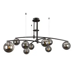 Люстра лофт Levistella 7529827-9 BK+BK з чорними скляними плафонами та цоколем E27