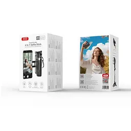 Монопод XO SS24 (LW) 4-in-1 Multi-function Magnetic Mini Selfie Stick Чорний - мініатюра 2