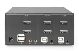 Комутатор Desktop HDMA KVM, 2 Port, Dual Display, 4K Digitus teh0018277 - мініатюра 3